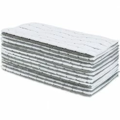12 in. x 12 in. Checkered Grey Flannel Cotton Microfiber Wash Cloths (24-Pack) by THE CLEAN STORE -Table Linens Shop grays kitchen towels 79287 4f 1000