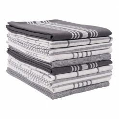 Charcoal Soho Mix Kitchen Towels (Set of 10) by KAF HOME