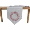 16 in. x 36 in. Holly Berry Wreath Embroidered Christmas Table Runner, Gray by Manor Luxe 2 16 in. x 36 in. Holly Berry Wreath Embroidered Christmas Table Runner, Gray by Manor Luxe -Table Linens Shop grays manor luxe table runners xd198211636gy 64 1000