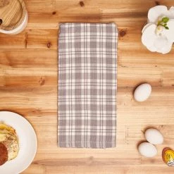 Grey Plaid 100% Cotton Kitchen Towels (3 Piece Set) by NAUTICA -Table Linens Shop grays nautica kitchen towels nay013850 31 1000