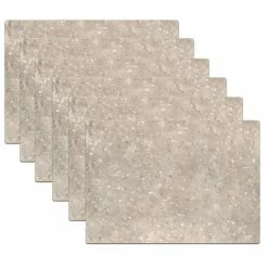 17 in. x 12 in. Gray Vinyl Placemats (Set of 6) by DASCO