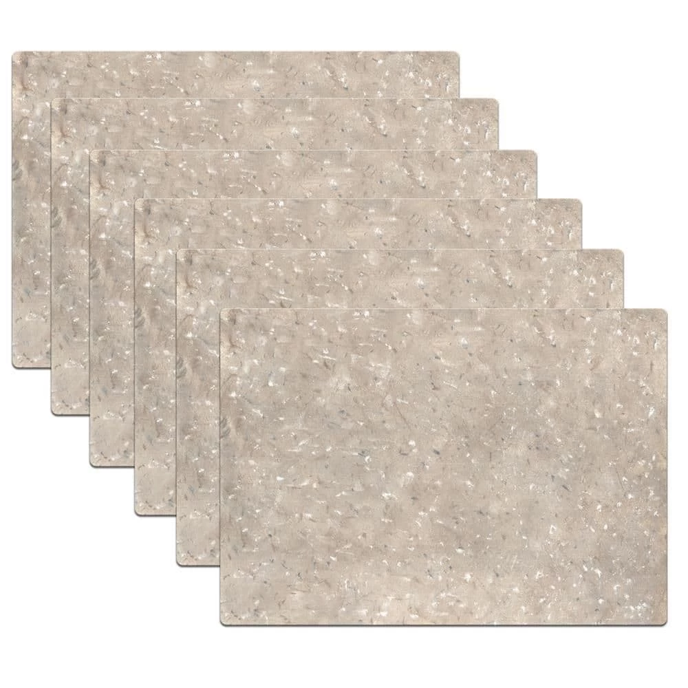 17 in. x 12 in. Gray Vinyl Placemats (Set of 6) by DASCO 3 17 in. x 12 in. Gray Vinyl Placemats (Set of 6) by DASCO