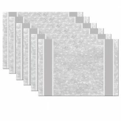 17 in. x 12 in. Gray Vinyl Placemats (Set of 6) by DASCO