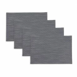 Harper 13 in. W x 17.5 in. L Grey Flannel Polyester Placemat (Set of 4) by TOWN & COUNTRY LIVING