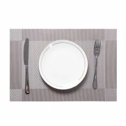 Raystar 12 in. x 18 in. Placemats Durable Vinyl Woven Washable Heat-Resistance Protection No-Slip Place Mats (Set of 6) by RAY STAR -Table Linens Shop grays placemats rcd04013010a8410 44 1000