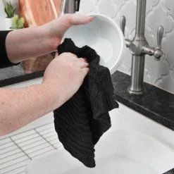 Royale Graphite Solid Cotton Dish Cloth (Set of 3) by RITZ -Table Linens Shop grays ritz kitchen towels 022911 1f 1000