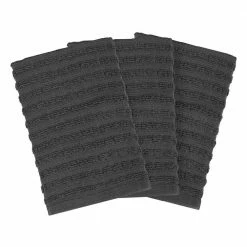 Royale Graphite Solid Cotton Dish Cloth (Set of 3) by RITZ