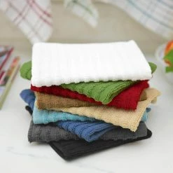 Royale Graphite Solid Cotton Dish Cloth (Set of 3) by RITZ -Table Linens Shop grays ritz kitchen towels 022911 fa 1000