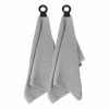 Hook and Hang Gray Woven Cotton Kitchen Towel (Set of 2) by RITZ