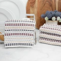 Neutral Multicolor Pebble Cotton Terry Bar Mop Kitchen Towel Set of 4 by RITZ -Table Linens Shop grays ritz kitchen towels 90442 4f 1000