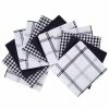 Neutral Multicolor Coordinating Flat Waffle Weave Cotton Dish Cloth Set of 12 by T-fal -Table Linens Shop grays t fal kitchen towels 68799 64 1000