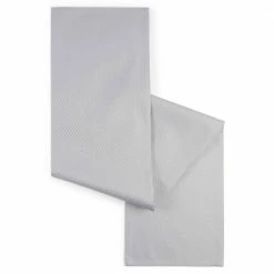 McKenna 15 in. W x 90 in. L Dove Grey Solid Polyester Table Runner by TOWN & COUNTRY LIVING