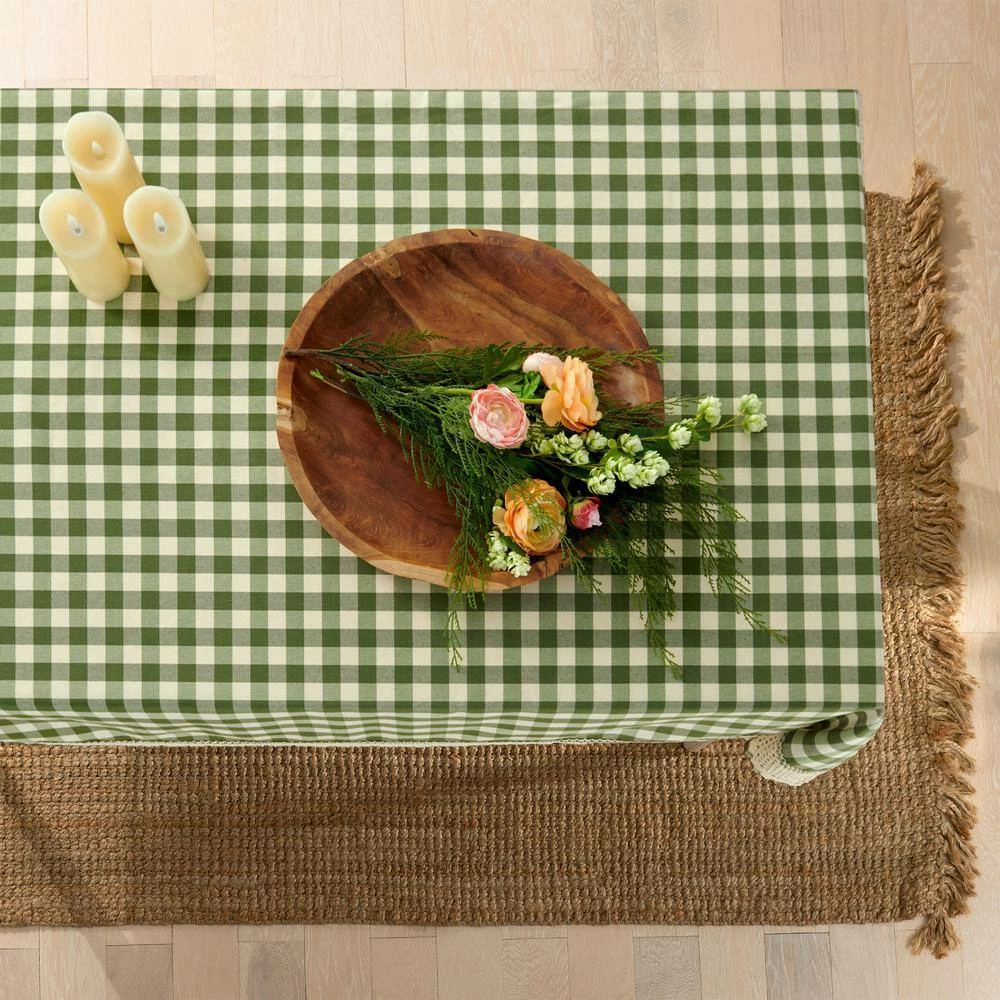 Buffalo Check 60 in. W x 120 in. L Sage Checkered Polyester/Cotton Rectangular Tablecloth by ACHIM 5 Buffalo Check 60 in. W x 120 in. L Sage Checkered Polyester/Cotton Rectangular Tablecloth by ACHIM - Image 3
