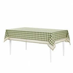 Buffalo Check 60 in. W x 120 in. L Sage Checkered Polyester/Cotton Rectangular Tablecloth by ACHIM