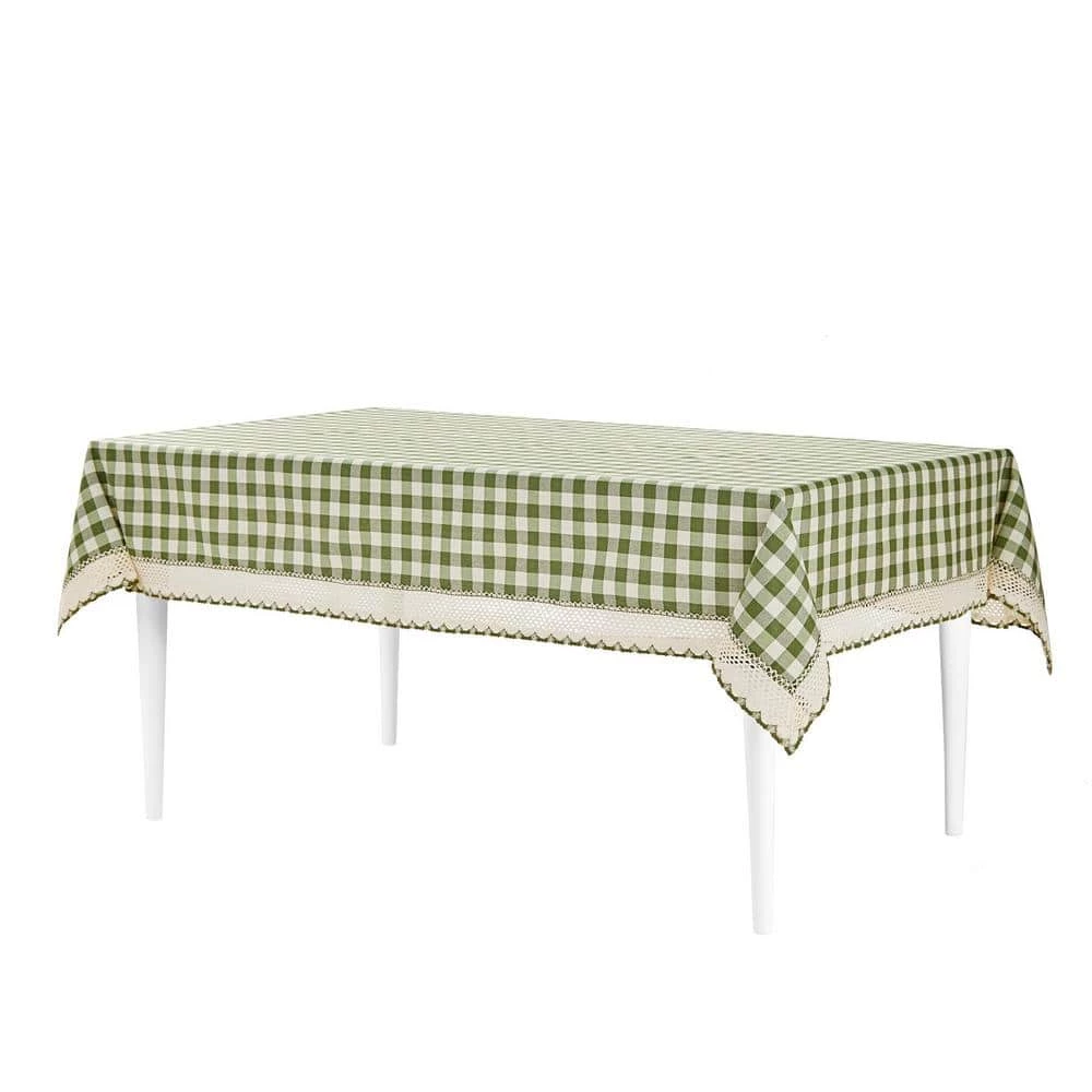 Buffalo Check 60 in. W x 120 in. L Sage Checkered Polyester/Cotton Rectangular Tablecloth by ACHIM 3 Buffalo Check 60 in. W x 120 in. L Sage Checkered Polyester/Cotton Rectangular Tablecloth by ACHIM