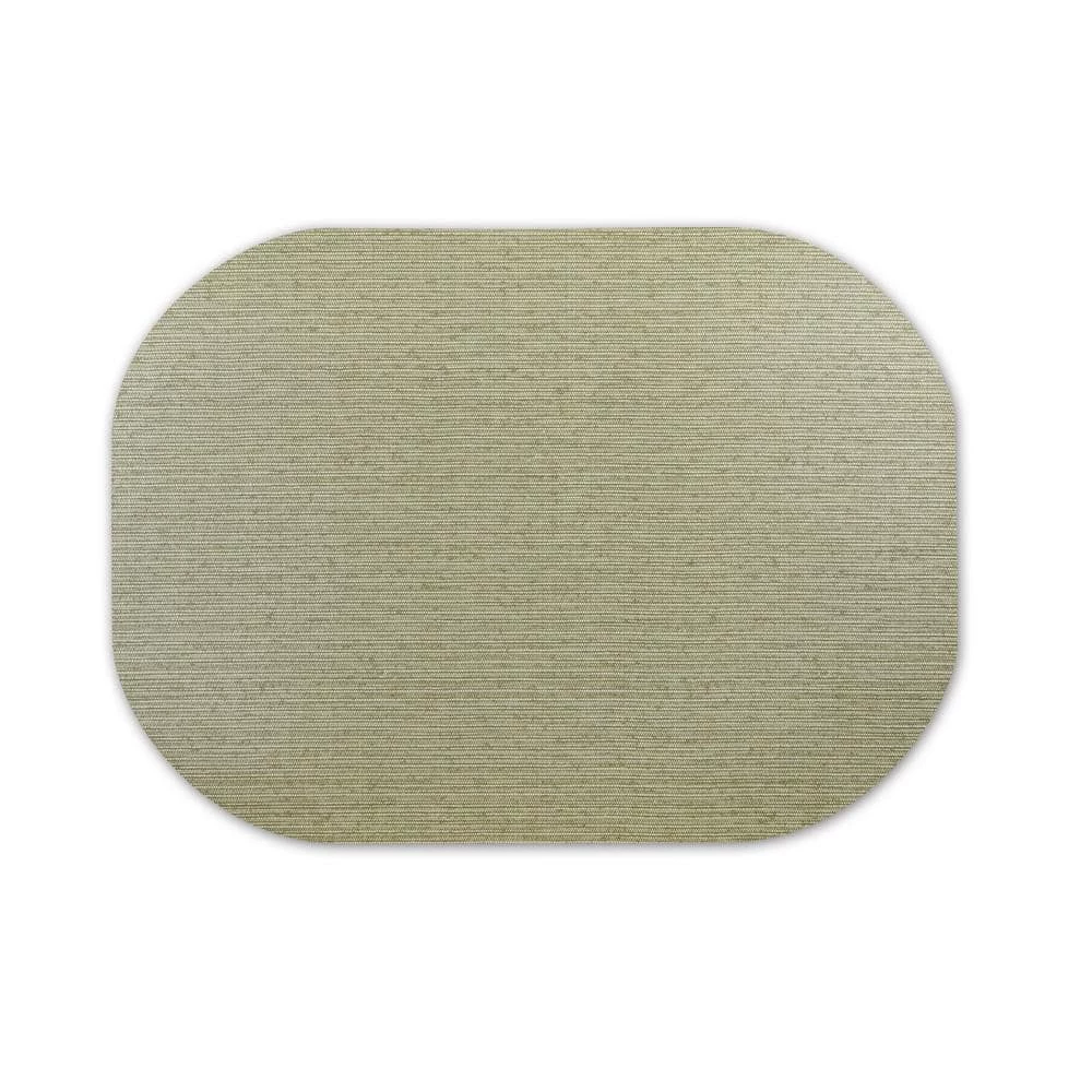 Easy Care Cabana/Oval 17 in. x 12 in. Jade Vinyl Placemats (Set of 6) by DASCO 3 Easy Care Cabana/Oval 17 in. x 12 in. Jade Vinyl Placemats (Set of 6) by DASCO