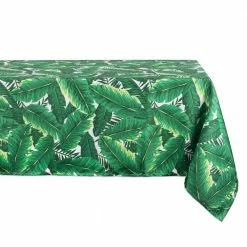 Outdoor 60 in. x 120 in. Banana Leaf Polyester Tablecloth by DII