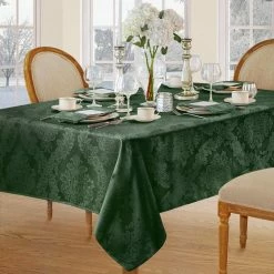 52 in. W X 52 in. L Hunter Barcelona Damask Fabric Tablecloth by Elrene