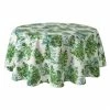 Deck The Halls 70 in. W x 70 in. L Cream/Green Cotton Tablecloth by Fiesta -Table Linens Shop greens fiesta tablecloths tc012365tnfid1 900 64 1000