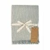 Amelia 14 in. W x 1 in. L Green Striped Cotton Table Runner Dull Green Striped Placemats (Set of 8) by HomeRoots -Table Linens Shop greens homeroots table runners 2000388991 64 1000