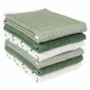 Ayesha Curry Mixed Utility Kitchen Towel Set of 6, Absorbent, Perfect for Spills, Drying Dishes, and Cooking, Green by KAF HOME