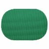 Fishnet 17 in. x 12 in. Emerald PVC Covered Jute Oval Placemat (Set of 6) by Kraftware