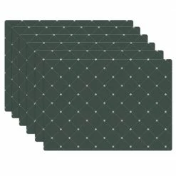 17 in. x 12 in. Green Vinyl Placemats (Set of 6) by DASCO