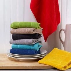 Green Plaid Solid and Check Parquet Woven Cotton Kitchen Towel (Set of 2) by T-fal 9 Green Plaid Solid and Check Parquet Woven Cotton Kitchen Towel (Set of 2) by T-fal -Table Linens Shop greens t fal kitchen towels 60937a 1f 1000