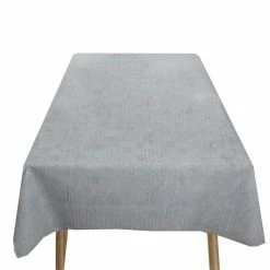 55 in. in. W x 78 in. L Grey Waterproof Vinyl Tablecloth by Hillstry