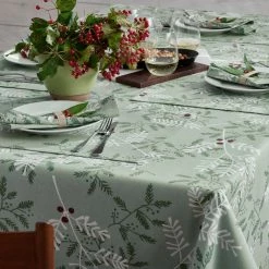 Holiday Berry Sprig 20 in. x 20 in. Green Cotton Napkins (Set of 4) by The Company Store 17 Holiday Berry Sprig 20 in. x 20 in. Green Cotton Napkins (Set of 4) by The Company Store -Table Linens Shop greens the company store cloth napkins napkin rings 83201d os green 77 1000