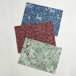 Holiday Berry Sprig 20 in. x 14 in. Green Cotton Placemat (Set of 4) by The Company Store -Table Linens Shop greens the company store placemats 83201c os green 1d 1000