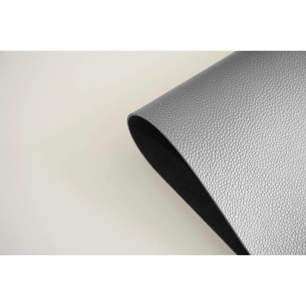 Pebble Silver Faux Leather Placemat (Set of 4) by Dainty Home 4 Pebble Silver Faux Leather Placemat (Set of 4) by Dainty Home - Image 2