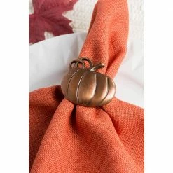 Harvest Copper Pumpkin Napkin Ring (Set of 6) by DII 14 Harvest Copper Pumpkin Napkin Ring (Set of 6) by DII -Table Linens Shop metallics dii cloth napkins napkin rings camz30168 44 1000