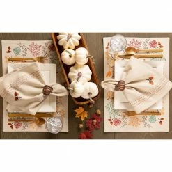 Harvest Copper Pumpkin Napkin Ring (Set of 6) by DII 11 Harvest Copper Pumpkin Napkin Ring (Set of 6) by DII -Table Linens Shop metallics dii cloth napkins napkin rings camz30168 c3 1000