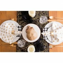 Gold Metallic Woven Paper Table Runner by DII -Table Linens Shop metallics dii table runners camz35684 31 1000