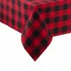 Farmhouse Living Holiday 60 in. W x 120 in. L Red and Black Buffalo Check Cotton Tablecloth by Elrene -Table Linens Shop multi elrene tablecloths 100748b060x120reb 64 1000