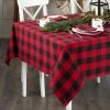 Farmhouse Living Holiday 70 in. Round Red and Black Buffalo Check Cotton Tablecloth by Elrene -Table Linens Shop multi elrene tablecloths 100748r070x070reb 64 1000