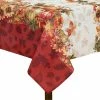 70 in. W x 70 in. L Round Multi Color Swaying Leaves Bordered Fall Tablecloth by Elrene -Table Linens Shop multi elrene tablecloths 21627mlt 64 1000