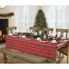 60 in. W x 120 in. L Red/Green Shimmering Plaid Holiday Christmas Tablecloth by Elrene