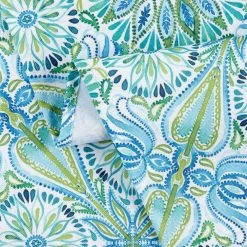 Greencove 19 in. x 19 in. Green/Blue Medallion Polyester Napkins (Set of 4) by Fiesta -Table Linens Shop multi fiesta cloth napkins napkin rings n4013823tdfi 54gn 4f 1000