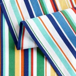 Joplin Stripe 19 in. x 19 in. Blue/White Striped Cotton Coastal Napkin (Set of 4) by Fiesta -Table Linens Shop multi fiesta cloth napkins napkin rings n4016357tdfi 330ml 4f 1000