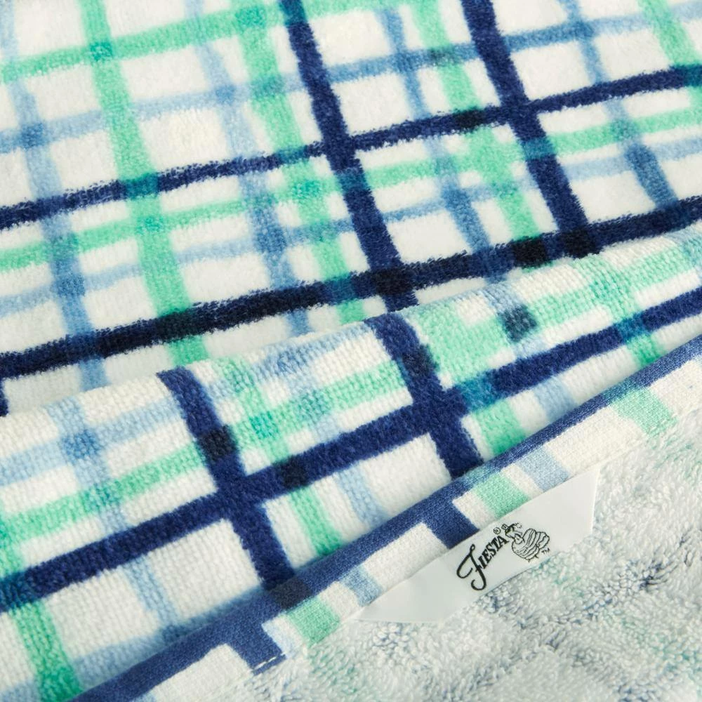 Watercolor Blue Plaid Cotton Kitchen Towel Set (Set of 2) by Fiesta 5 Watercolor Blue Plaid Cotton Kitchen Towel Set (Set of 2) by Fiesta - Image 3