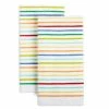 Tropical Stripe Cotton Kitchen Towel Set (Set of 2) by Fiesta