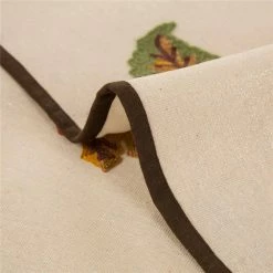 72 in. L Fall Embroidered Leaves Tabletop Runner by Glitzhome -Table Linens Shop multi glitzhome table runners 1211202518 1f 1000