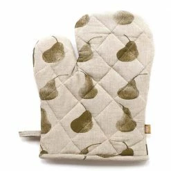 Amelia Beige and Olive Green Print Cotton Towels and Gloves (Set of 2) by HomeRoots -Table Linens Shop multi homeroots kitchen towels 2000388975 31 1000