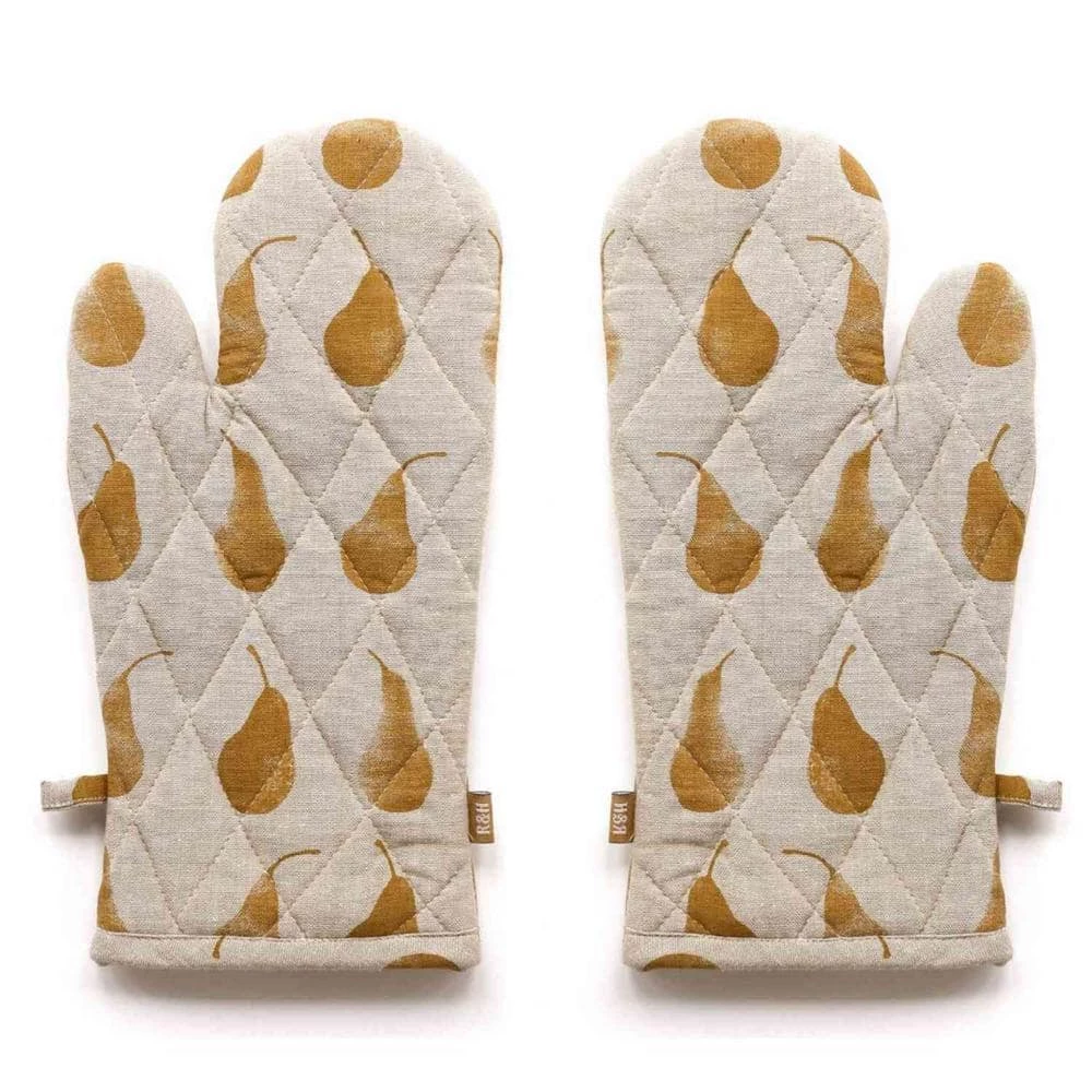 Amelia Gray and Yellow Print Cotton Towels and Gloves (Set of 2) by HomeRoots 4 Amelia Gray and Yellow Print Cotton Towels and Gloves (Set of 2) by HomeRoots - Image 2