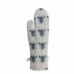 Amelia Navy Blue and Gray Print Cotton Towels and Gloves (Set of 2) by HomeRoots -Table Linens Shop multi homeroots kitchen towels 2000388979 31 1000