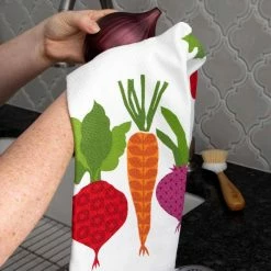 Veggies Print Dual Cotton Kitchen Towel Set (Set of 2) by T-fal -Table Linens Shop multi kitchen towels 62445a 4f 1000