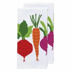 Veggies Print Dual Cotton Kitchen Towel Set (Set of 2) by T-fal