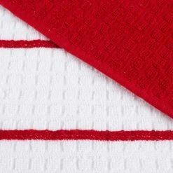 Multi-Color Waffle Weave Striped and Solid Color Cotton Kitchen Towel Set (8-Pieces) by Lavish Home -Table Linens Shop multi lavish home kitchen towels 69hd 006kt 4f 1000